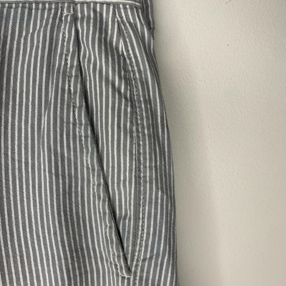 J Crew Club mens gray striped chino shorts size 34